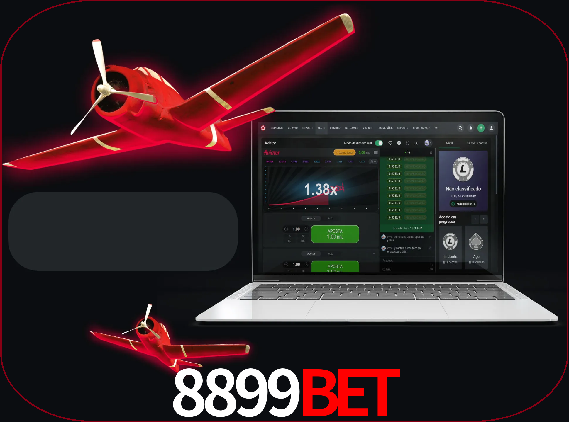 Vá para a seção de caça-níqueis e inicie o jogo Aviator.