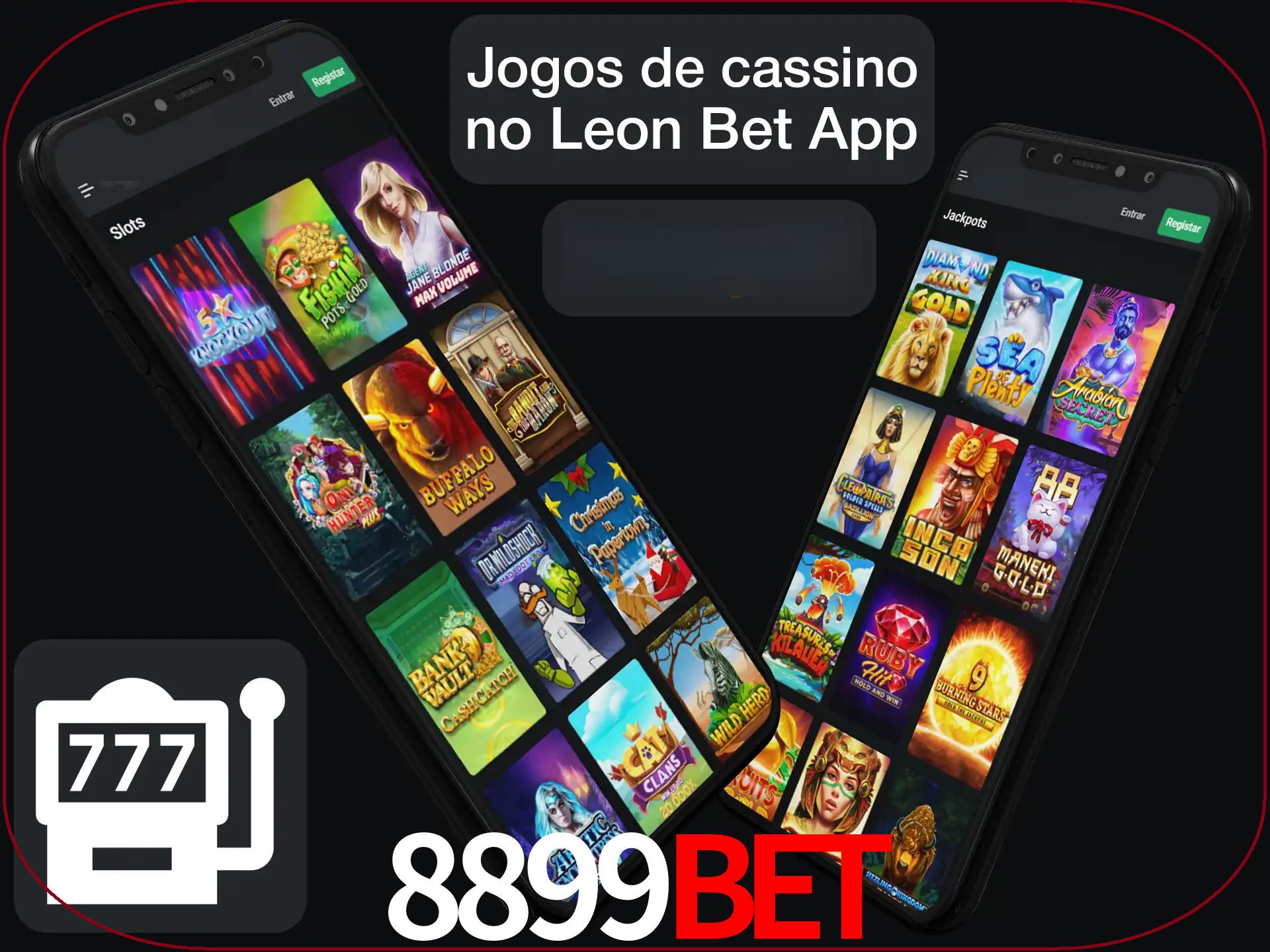 Escolha quais jogos de cassino jogar no app.
