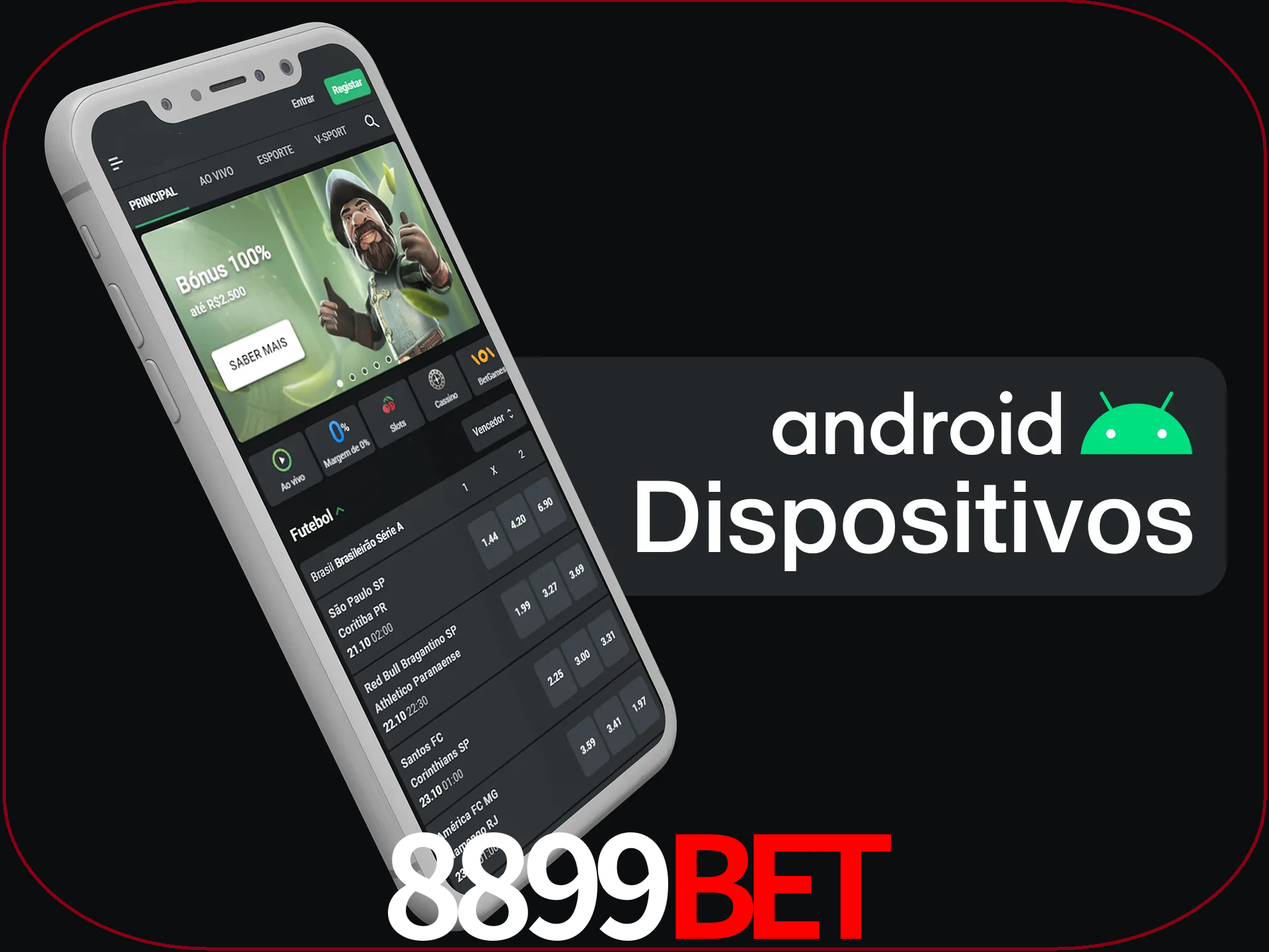 O aplicativo suporta a maioria de todos os dispositivos Android.