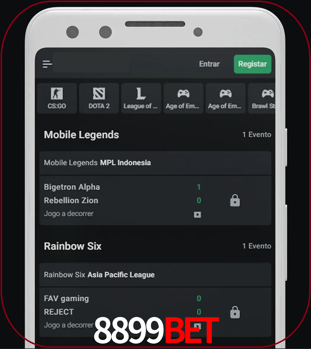 Esportes permitem apostar nos maiores torneios.