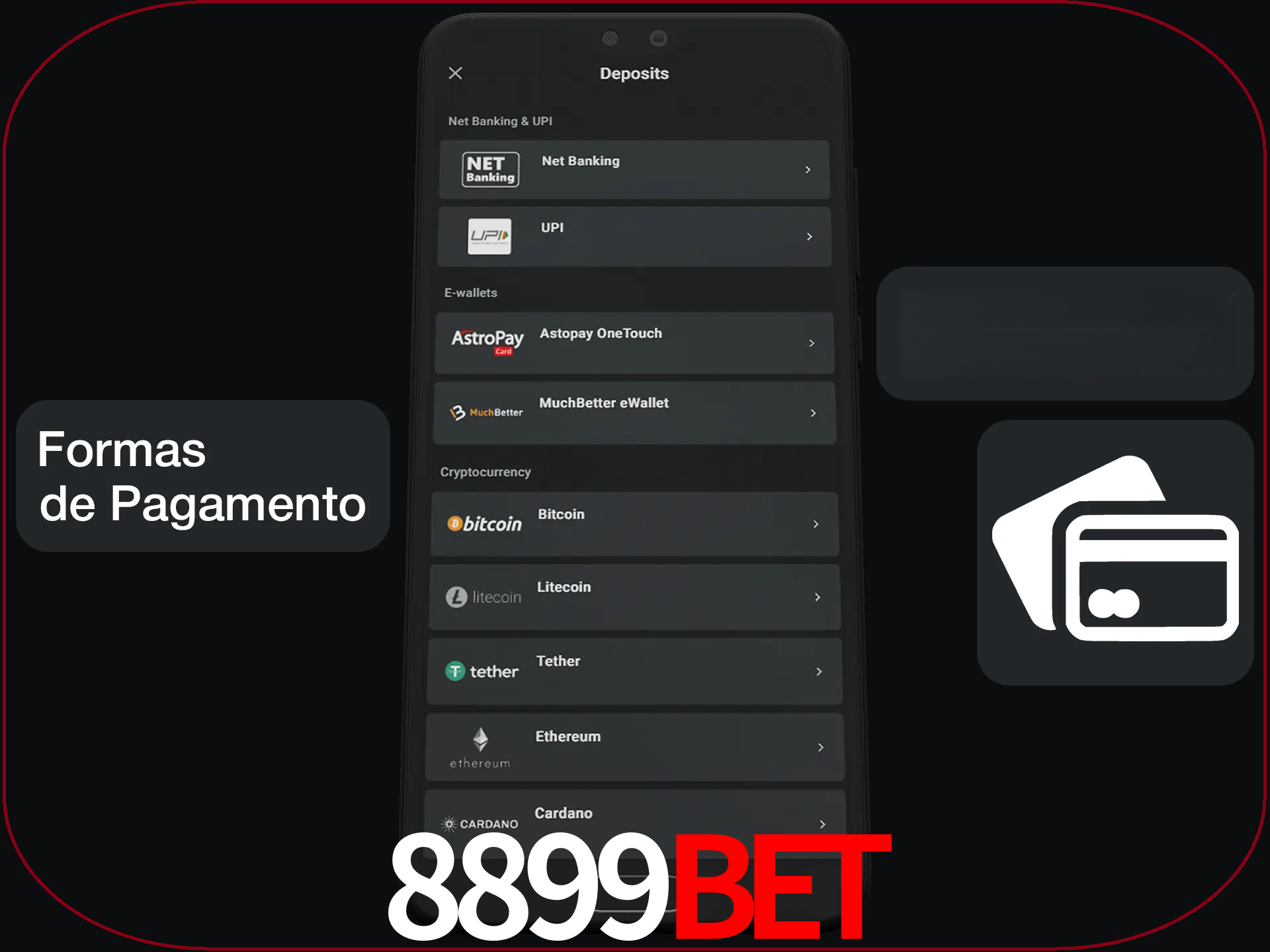 Escolha a forma de pagamento de sua preferência.