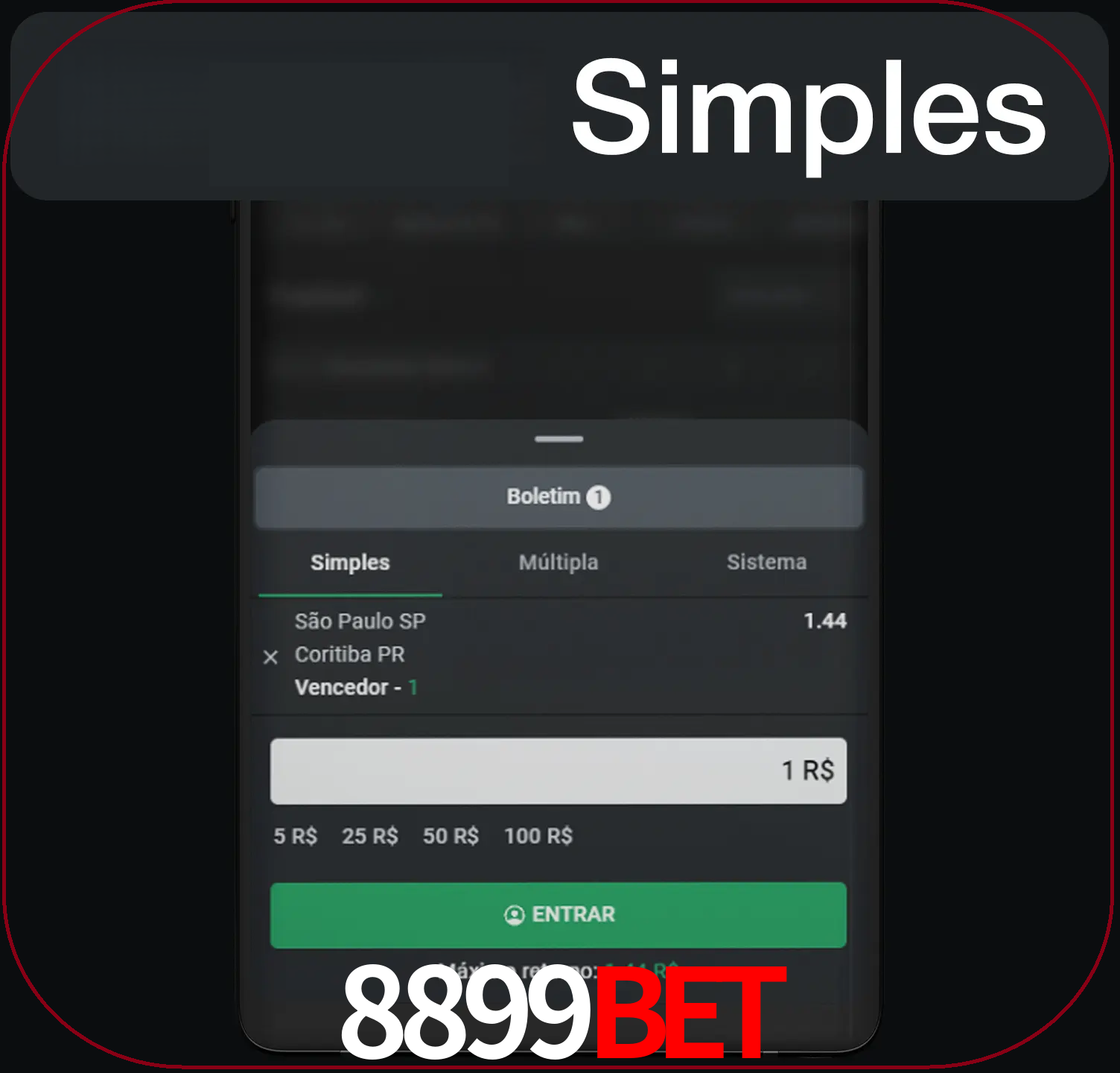 Ganhe seu dinheiro certo com uma única aposta.