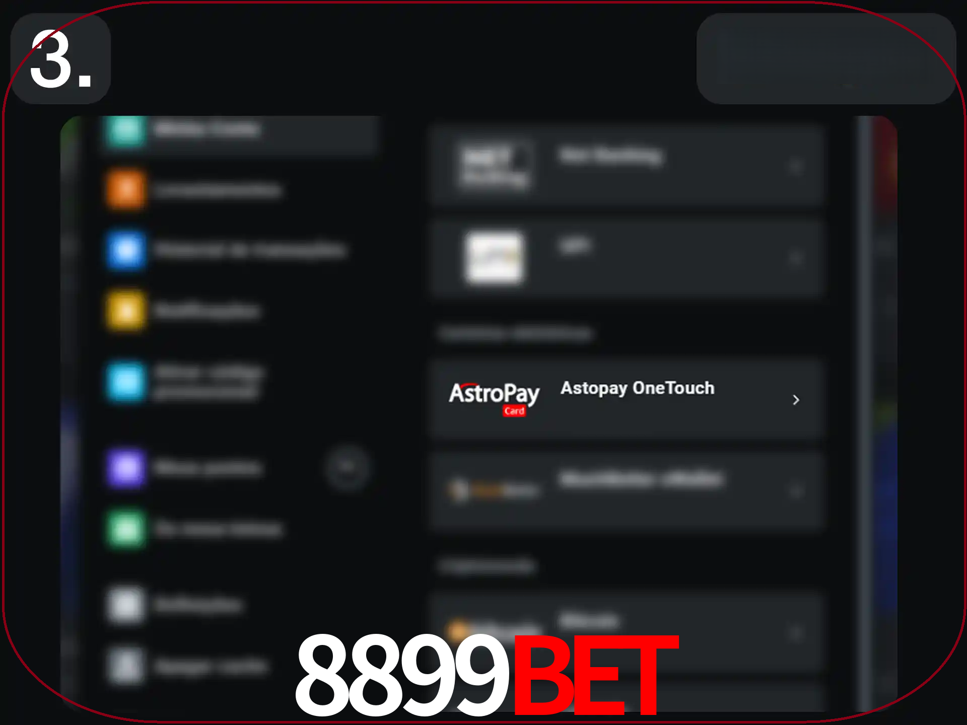 Abra a janela de depósito.