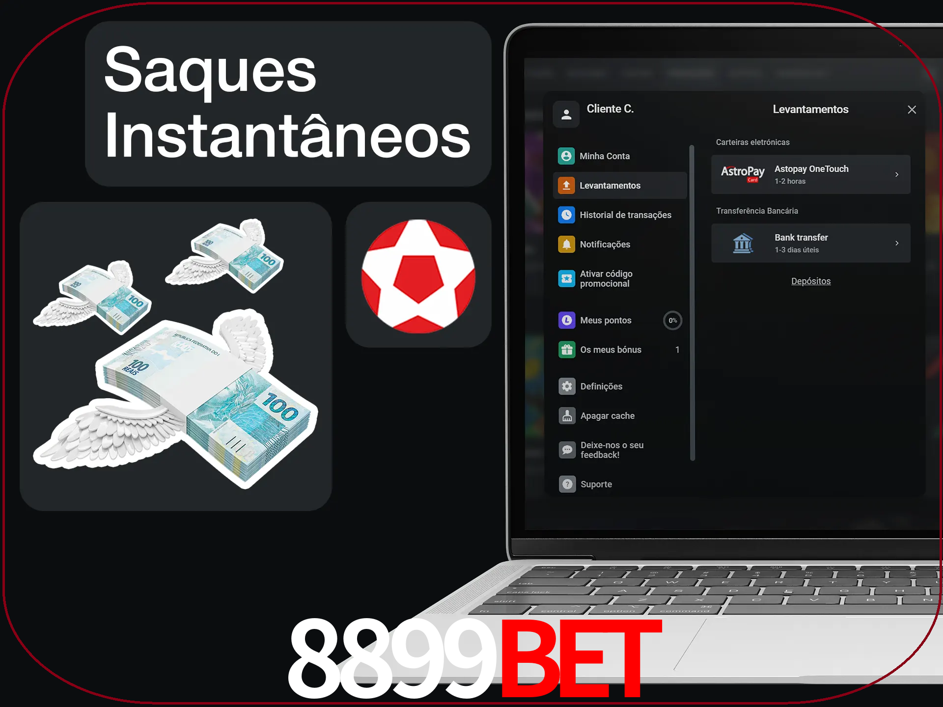 Retirar dinheiro sem nenhum problema.