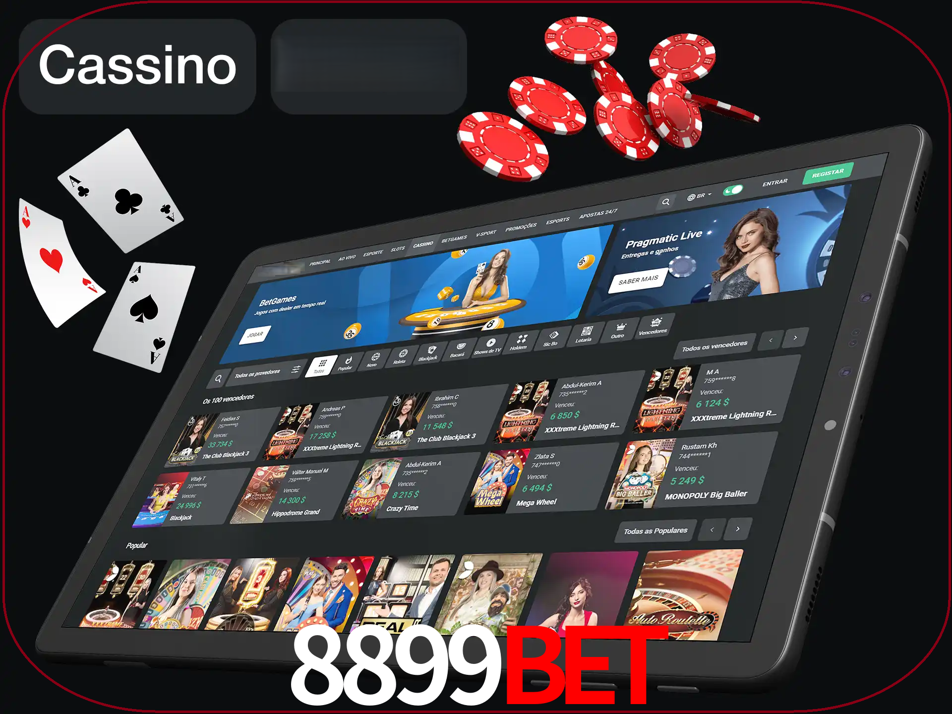 Jogue vários jogos de cassino em nosso cassino.