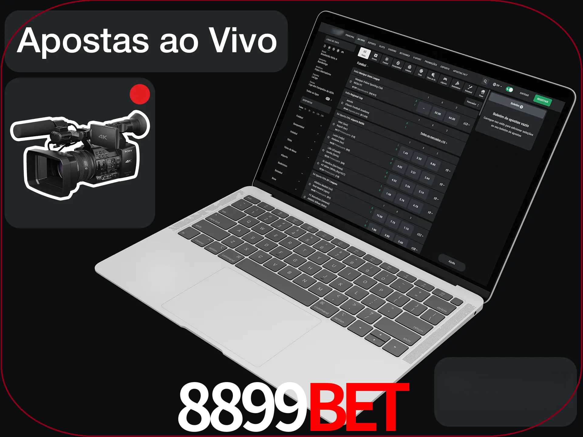 Aposte em formato ao vivo em nosso site.